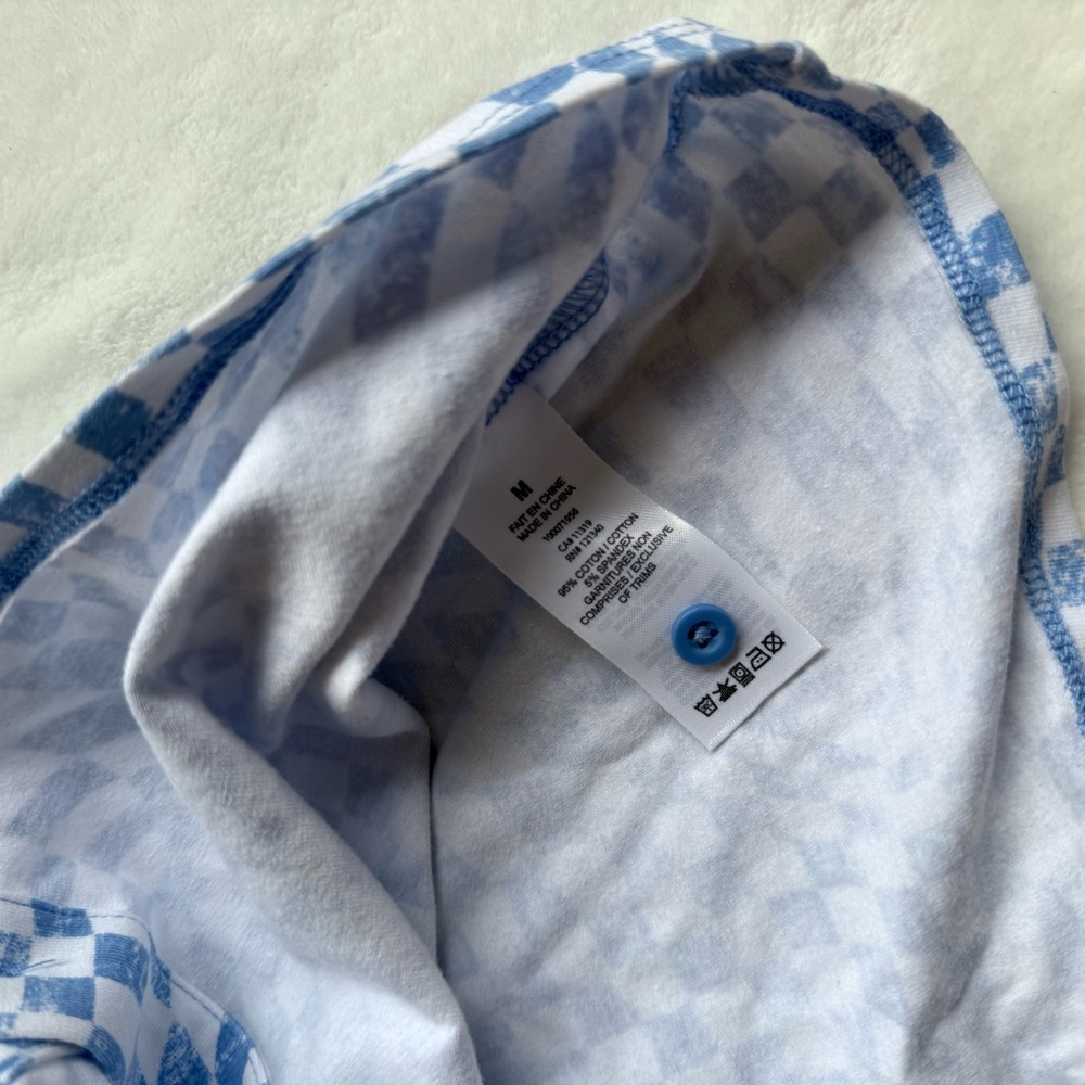 Garage Checkered Button-Up Crop Top - Picture 5 of 7